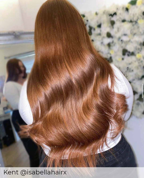 Copper Silicone Micro Rings Hair Extensions