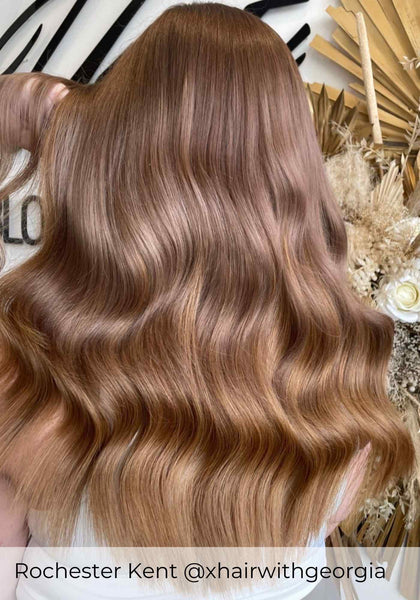 Lightest Brown Nano Ring Hair Extensions Viola Hair Extensions