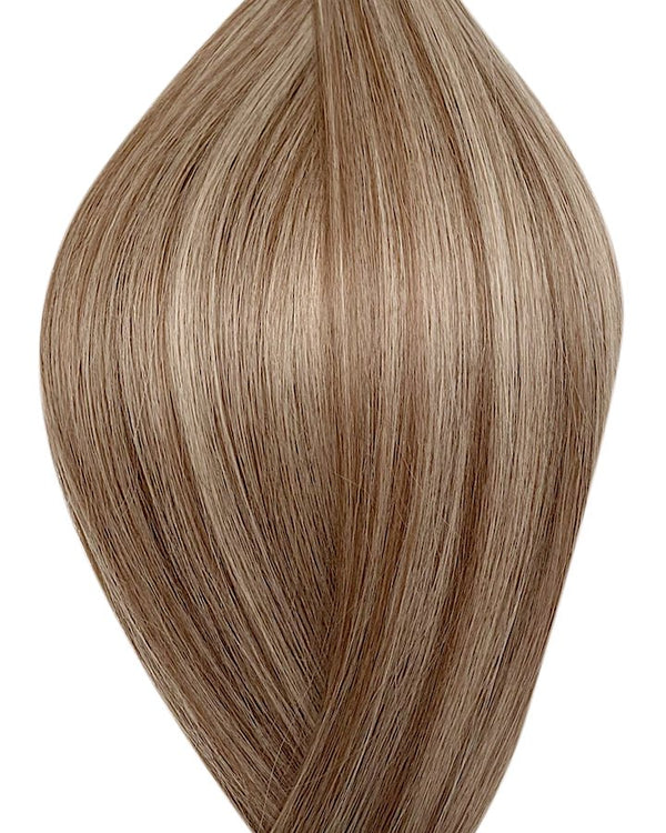 Human hair genius weave extensions UK available in #P8/16 light brown medium blonde mix