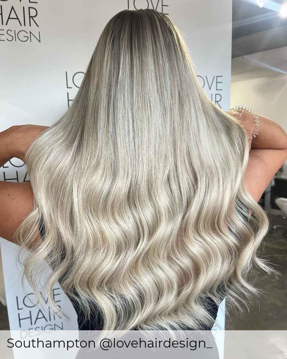 Ash Blonde Seamless Clip in Hair Extensions Viola Hair Extensions