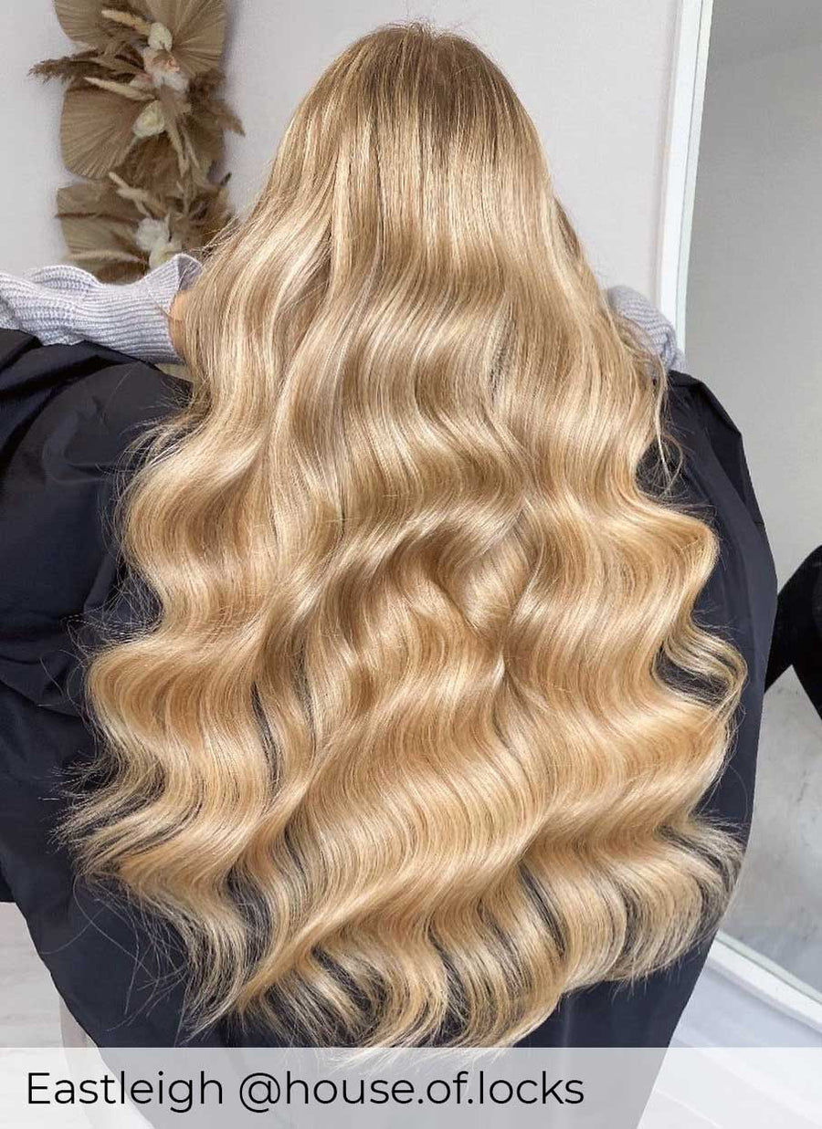 Dark Blonde Micro Ring Hair Extensions Champagne Blonde 14 Viola Hair Extensions