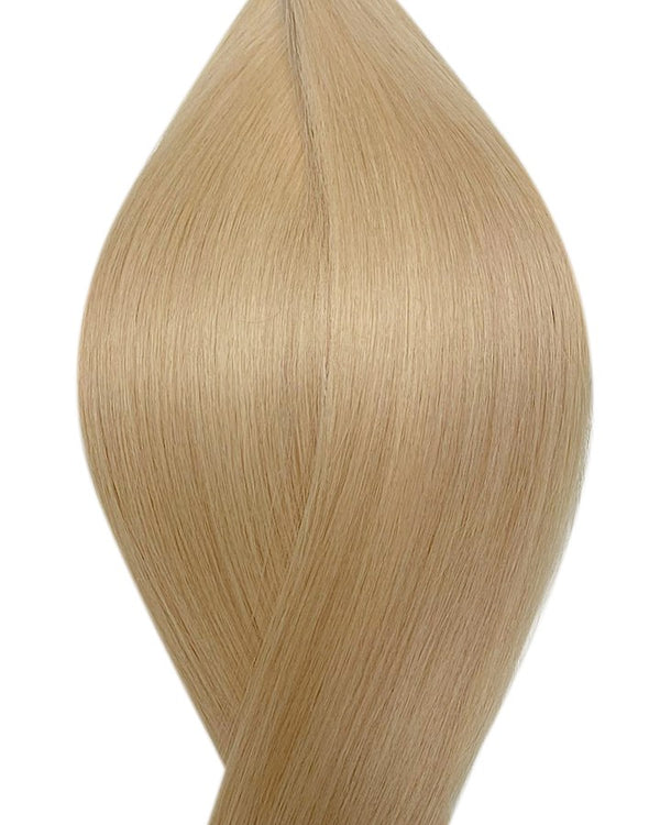 Human pre-bonded hair extensions UK available in #22 light ash blonde sandy blonde